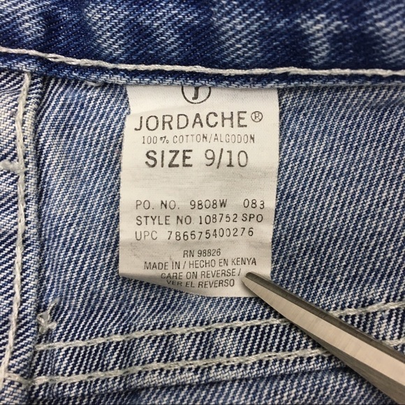 JORDACHE Vintage Jean Shorts High Rise Medium Wash Denim 100% Cotton Size 9/10 - Picture 6 of 10